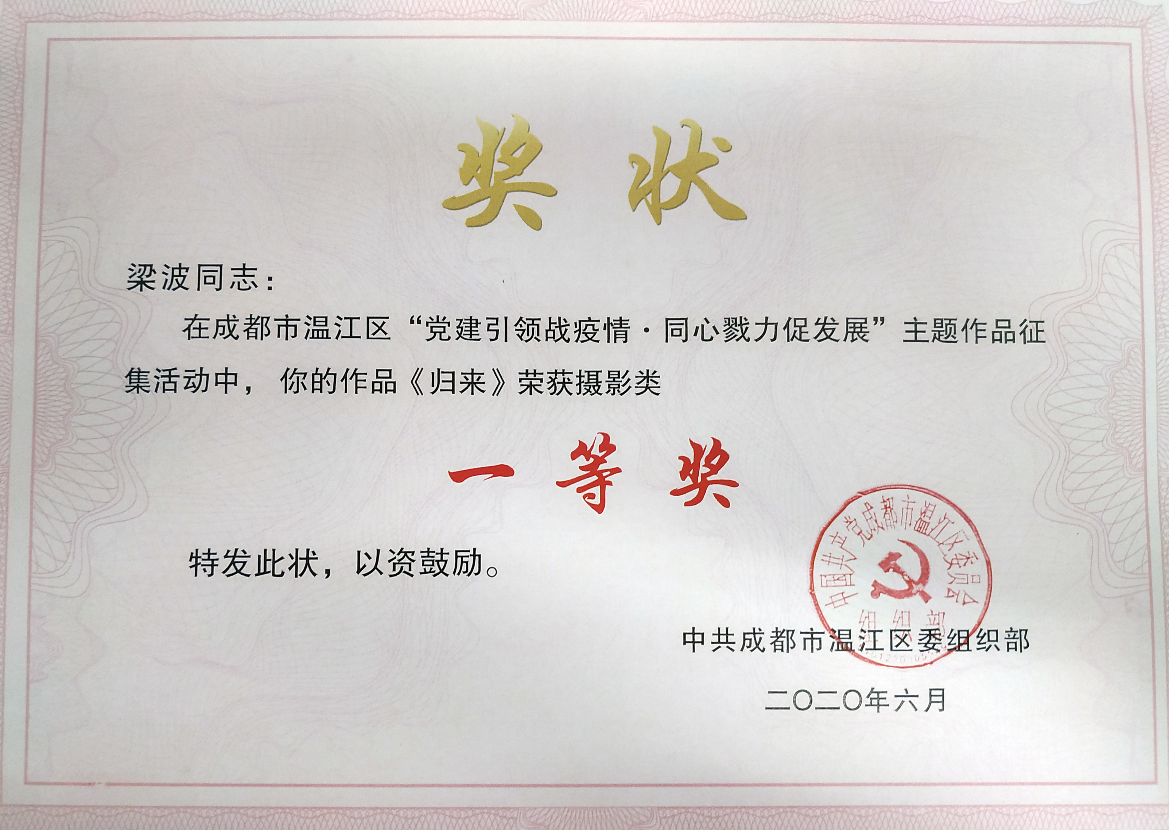 20年“黨建引領(lǐng)戰(zhàn)疫情，同心戮力促發(fā)展主題作品征集活動(dòng)”一等獎(jiǎng)“.jpg