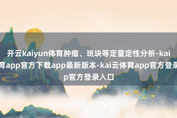 开云kaiyun体育肿瘤、斑块等定量定性分析-kai云体育app官方下载app最新版本-kai云体育app官方登录入口