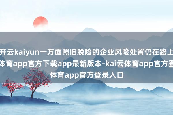 开云kaiyun一方面照旧脱险的企业风险处置仍在路上-kai云体育app官方下载app最新版本-kai云体育app官方登录入口